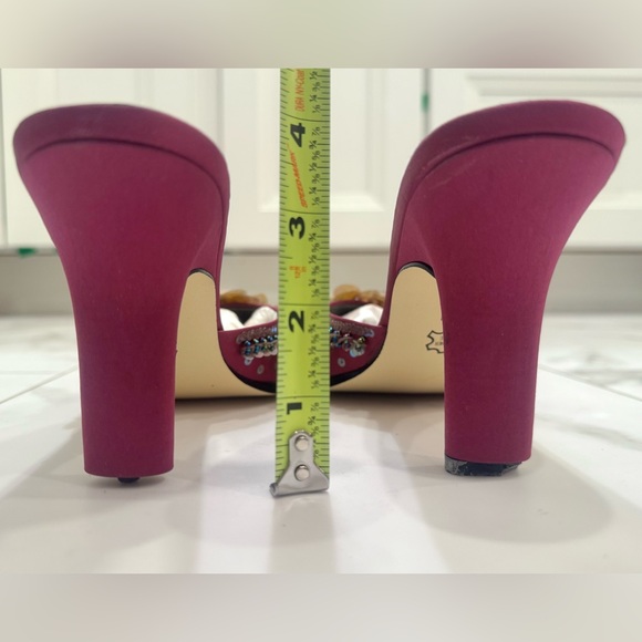 Sequin Fushia Heels - Picture 7 of 9